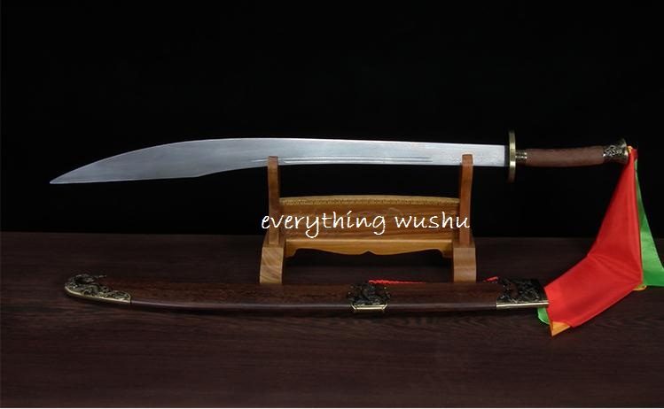 Damascus Steel Wushu Kungfu Swords Traditional Chinese Oxtail Dao ...